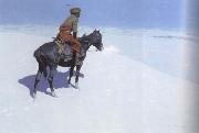 Frederic Remington The Scout:Friends or Foes (mk43) oil painting on canvas
